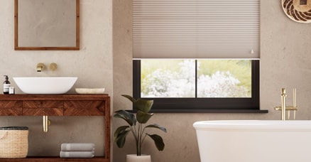 Pleated Blinds in bathrooms