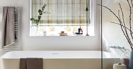 Roman Blinds in a bathroom