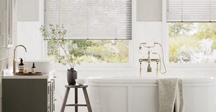 Faux Wood Bathroom Shutter Blinds